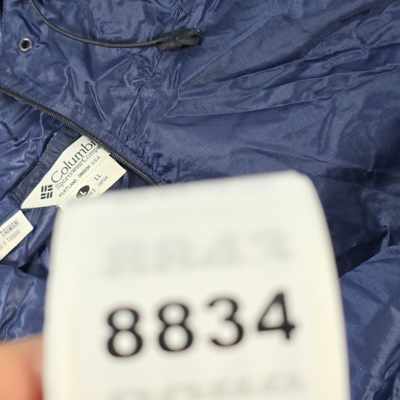 Columbia Packable Anorak‎ Jacket Navy Blue Mens L Rain windbreaker - Picture 9 of 9
